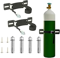 Vista 11 de Soporte para tanque de propano, soporte de cilindro de gas, soporte de pared para tanque de propano con tornillos y cinturón de seguridad (1)