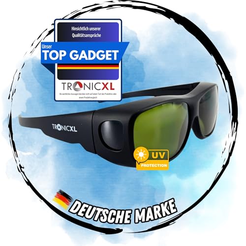 TronicXL Grow UV Schutzbrille LED Vollspektrum für Growbox Growroom Pflanzen Lampen Schutz Brille Gewächshäuser Hydroponik gegen IR & UV Beleuchtung Optischer Augenschutz Zubehör