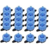 Veemoon 20 Stück Teiliges Tropfbewässerungssystem mit Druckausgleichenden Bewässerungsdüsen Einstellbare Bewässerungsköpfe für Garten Balkon und Hochbeete Langlebige Materialien