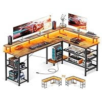 AODK ゲーミングデスク パソコンデスク ラック&コンセント付き 幅100cm Amazon | AODK ゲーミングデスク パソコンデスク コンセント付き