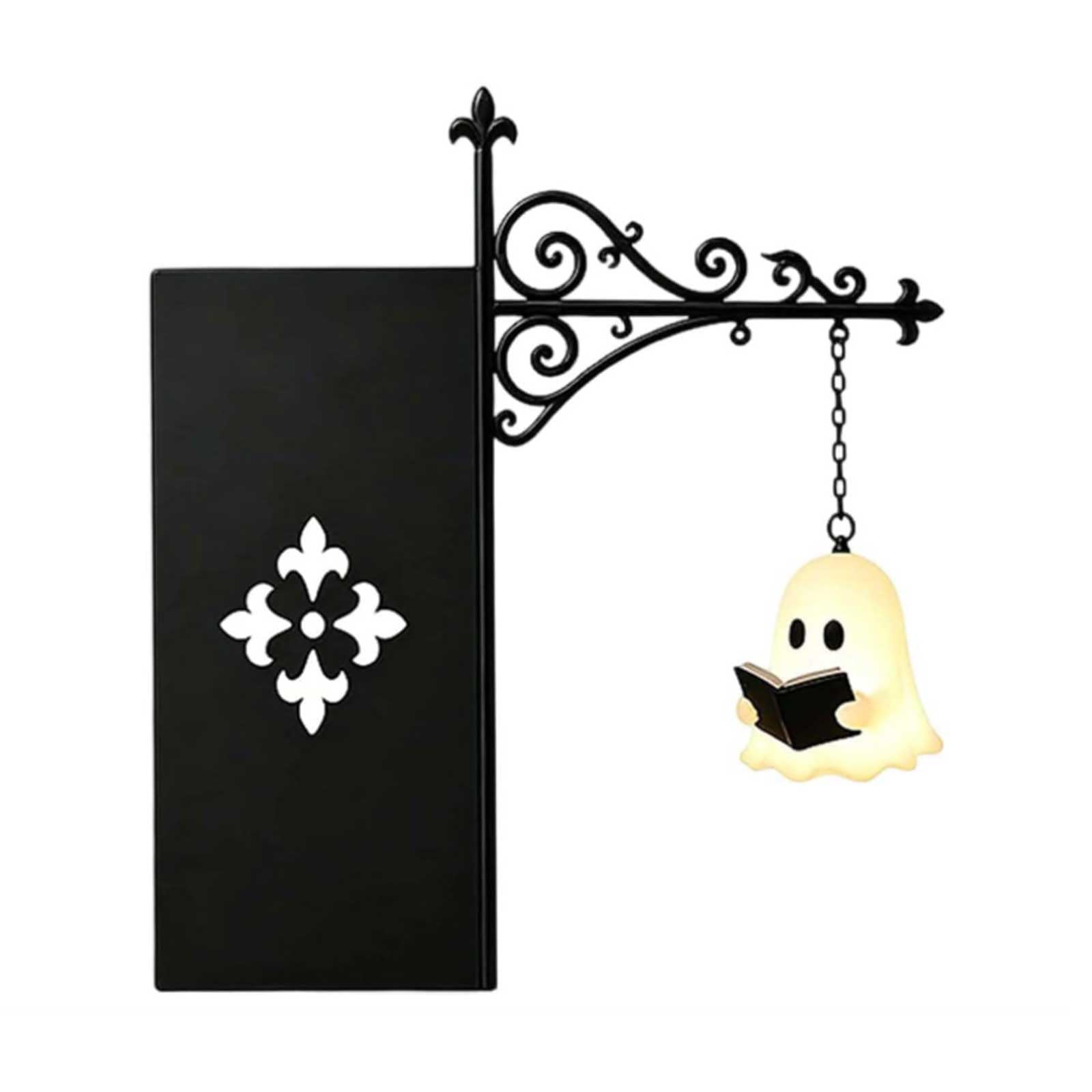Library Lantern Decorative Bookshelf Lighting, Vintage Hanging Bookshelf Lights Vintage Book Halloween Antique Ghost Light for Reading Corner Mini Bookcase Lamp for Desk Shelf Home Decor Gift