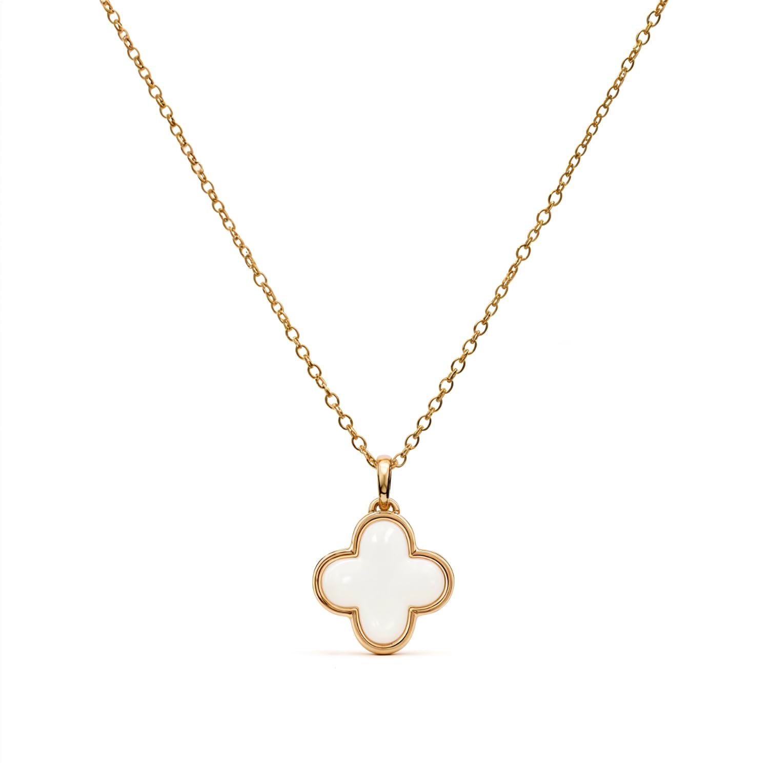 Four Leaf Clover Necklace Pendant | Designer Mother of Pearl Pendant Necklaces for Women| Lovely Gift