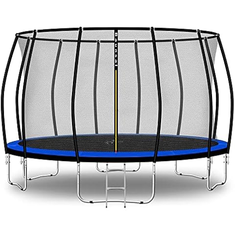 Baunsal® Trampolin Outdoor Ø 396 cm blau Komplettset Sprungmatte Cover