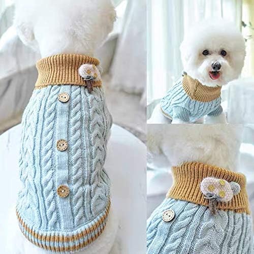 Miniatura 2 de Suéter cálido de invierno para perro, ropa para cachorros, perro pequeño, chihuahua, tejido de ganchillo para fiesta, suéter para perro, decoración