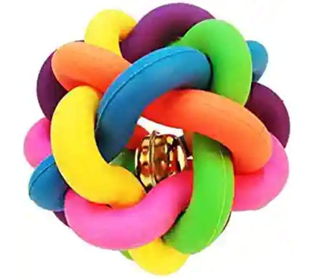 Picckola International Rainbow Color Woven Ball with Bell Inside for Dogs & Puppies Dog Ball Puppy Ball - Small (B08LLBH2J3) Amazon Price History, Amazon Price Tracker