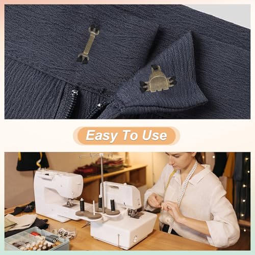image for CooBigo 25Set Sewing Hook and Eye Closures for Clothing Sewing Clasps 
