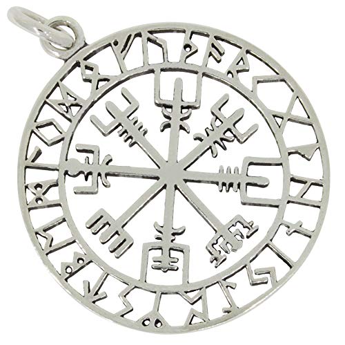 Preisvergleich Produktbild AFP Anhänger Wikingerkompass 925 Sterling Silber AS-86-1