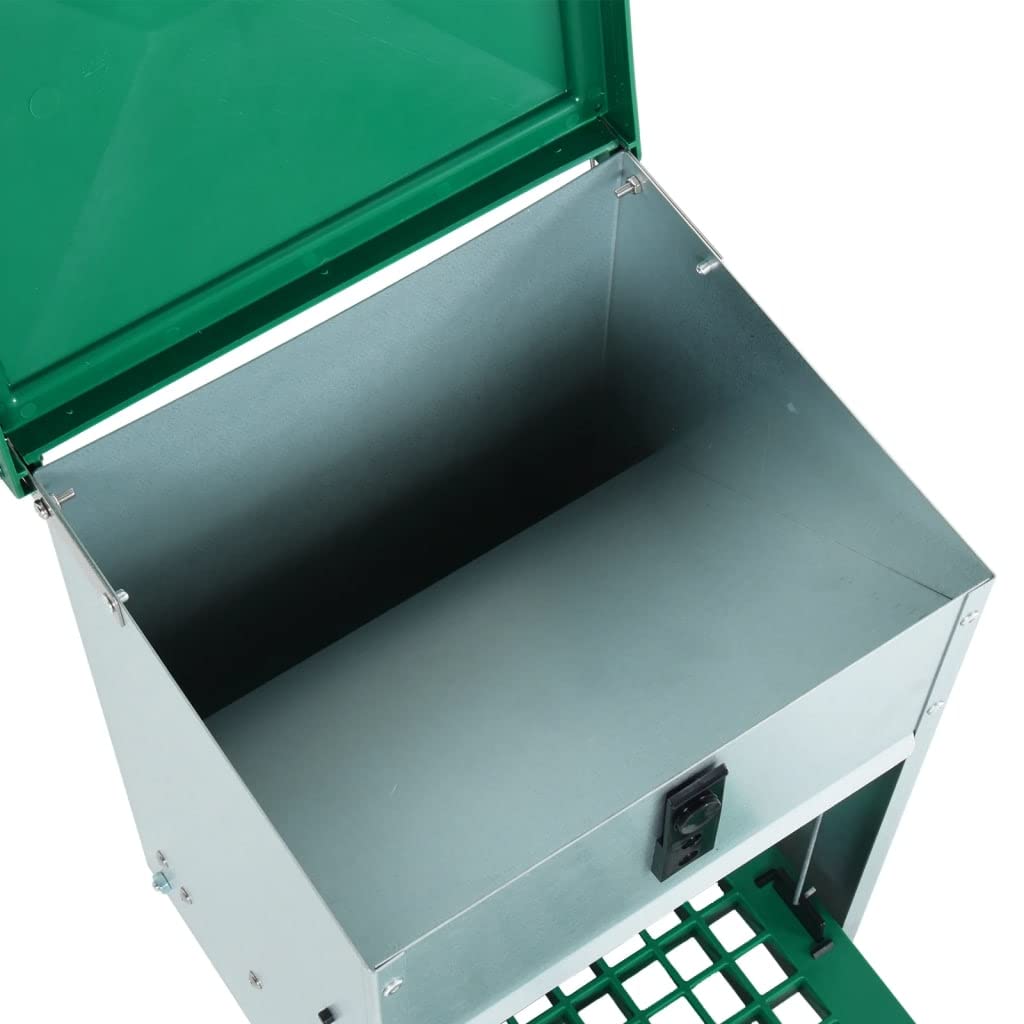 vidaXL Comedero Automático para Aves de Corral con Pedal 8 kg Dispensador