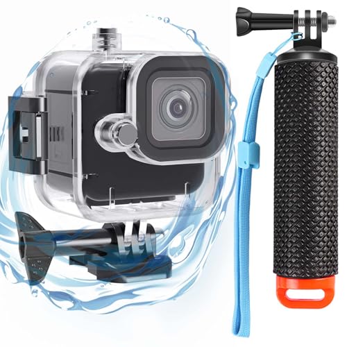 Compatible for Go Pro Hero 11 Mini Black Waterproof Housing Case 60M/196FT Protective Underwater Dive Case Shell with Cameras Handle Mount Accessories Kit