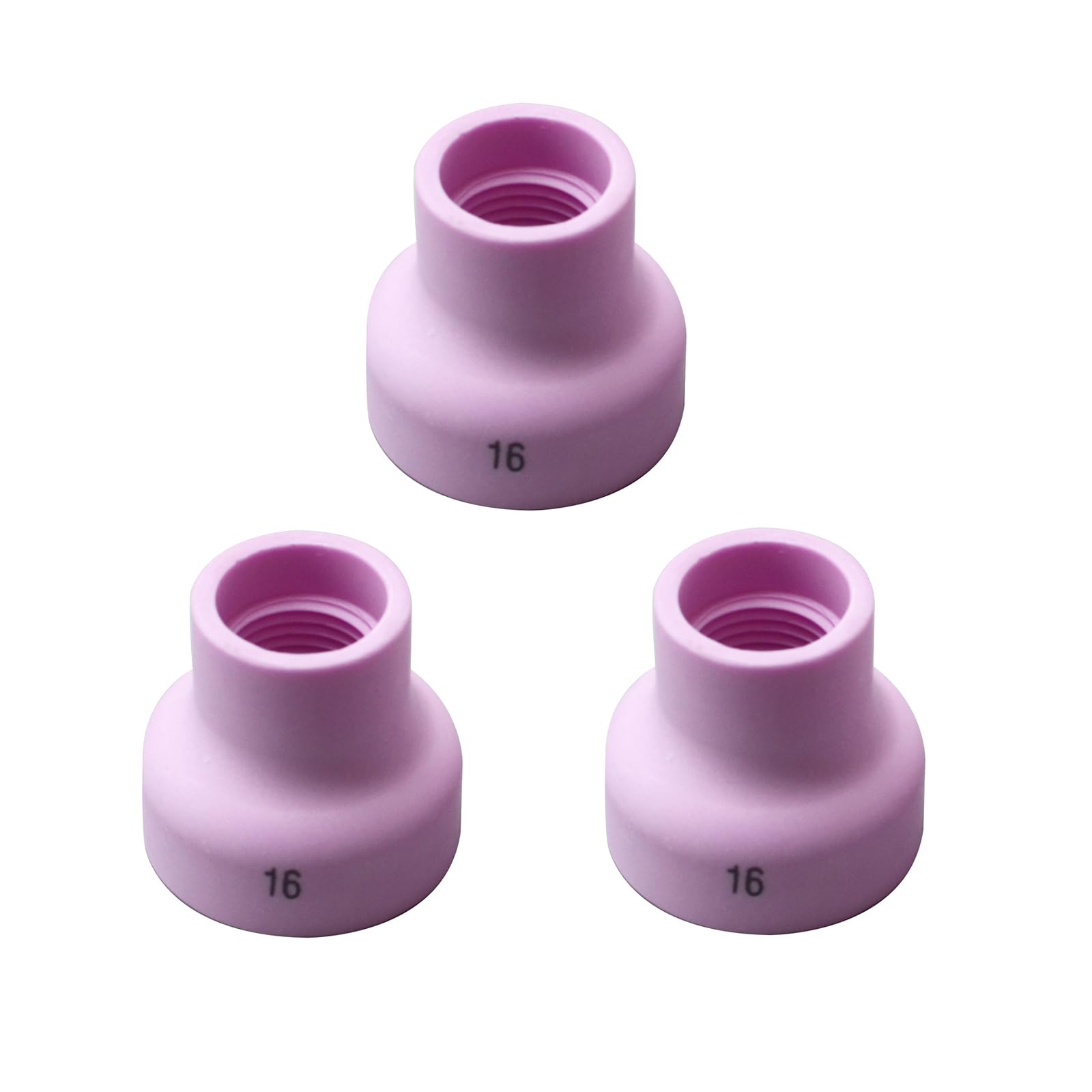 RIVERWELD TIG Alumina Nozzles Champagne Ceramic Cups R type 53NACN 16# 5/8" 16.0mm for SR WP 9 20 17 18 26 TIG Welding Torches Pack of 3