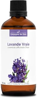 LAVANDE VRAIE BIO - 100mL - Huile Essentielle de Qualité Premium - 100% Pure, Naturelle, Garantie ChromaCert - Chémotypée et Intégrale - La Compagnie des Sens