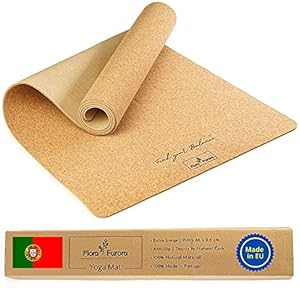 Antislip kurk, yogamat, 200 cm lang, vrij van schadelijke stoffen, duurzaam, milieuvriendelijk, natuurlijk made in Portugal, XXL, 2 meter lang, pilates, yoga, ecologische kurk, sportmat, trainingsmat, ecologische mat
