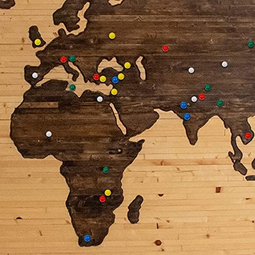 AIEX 100 Pieces 0.35inch Big Round Head Thumb Tacks Plastic Push Pins Thumbtacks Map Push Pins for Map Bulletin Board Cork Board and Fabric Marking (5 Colors)