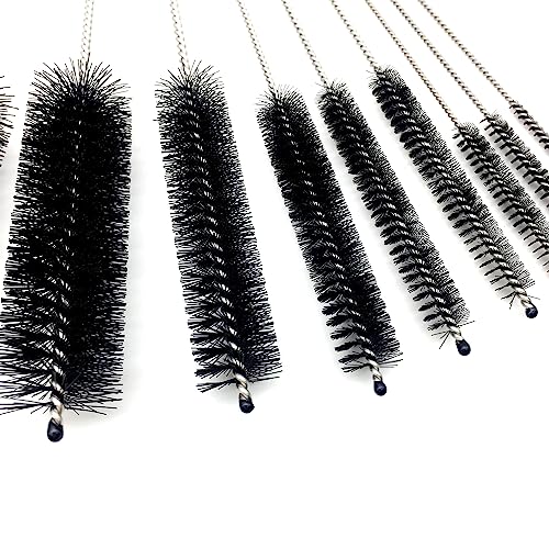 Set de 10 cepillos para limpiar pitillos acero inoxidable miniatura 2