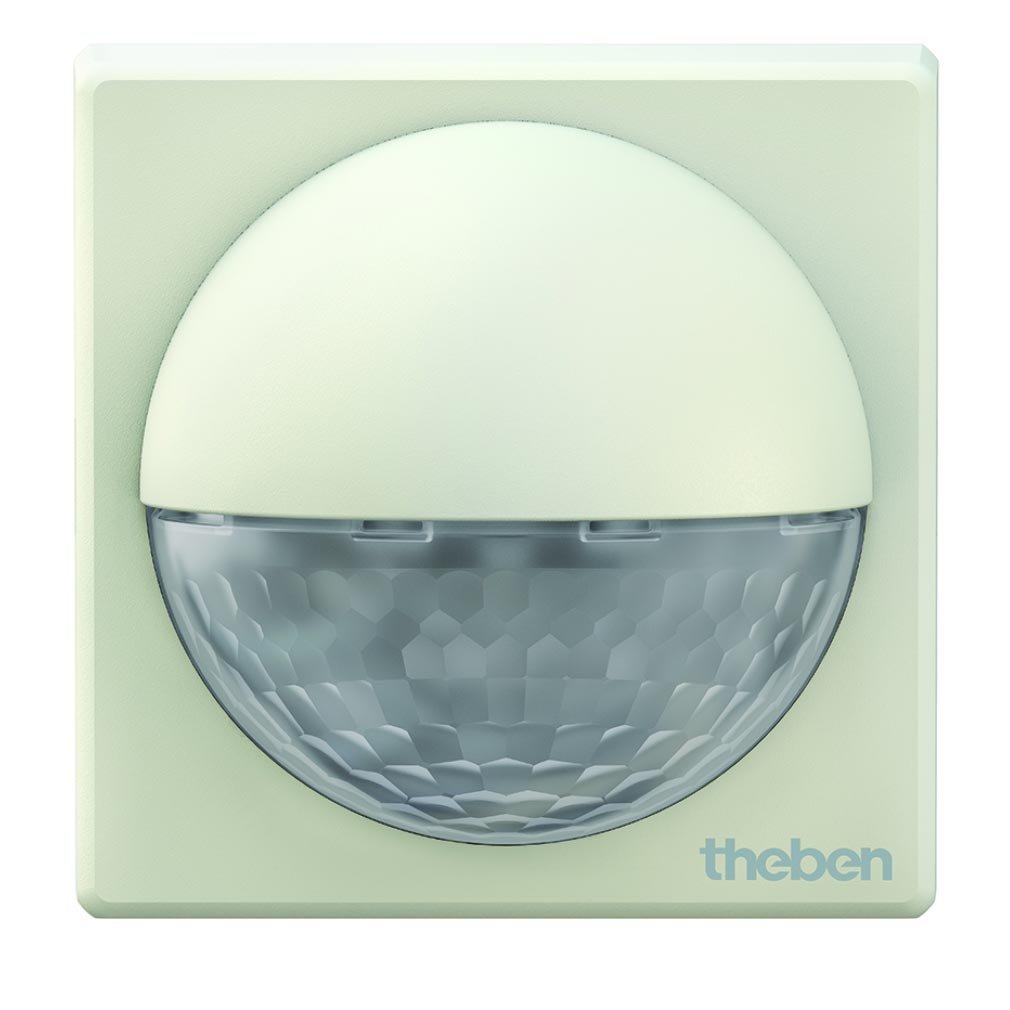 Theben 1010200 theLuxa R180 WH rilevatore di movimento PIR 180° 12 m IK09 | 1 canale, montaggio a parete, 2 s - 30 min, 2 - 200 lx, 500 W LED, commutazione a carico nullo, preimpostazione, IP55, bianco