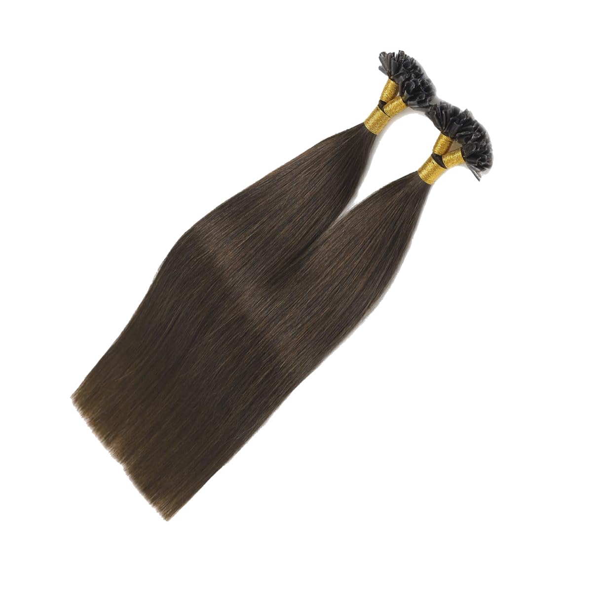 Natural Brown U-Tip Keratin Hair Extensions - 100% Remy Human Hair Fusion Extensions, 30 Inch, 25 Strands-image-39