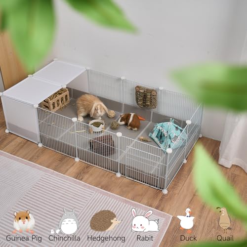 FURRYCAVE Gaiolas para Coelhos de Porquinhos da Índia com Forro Corrugado 10 Pés Cnc Pequeno Cercadi