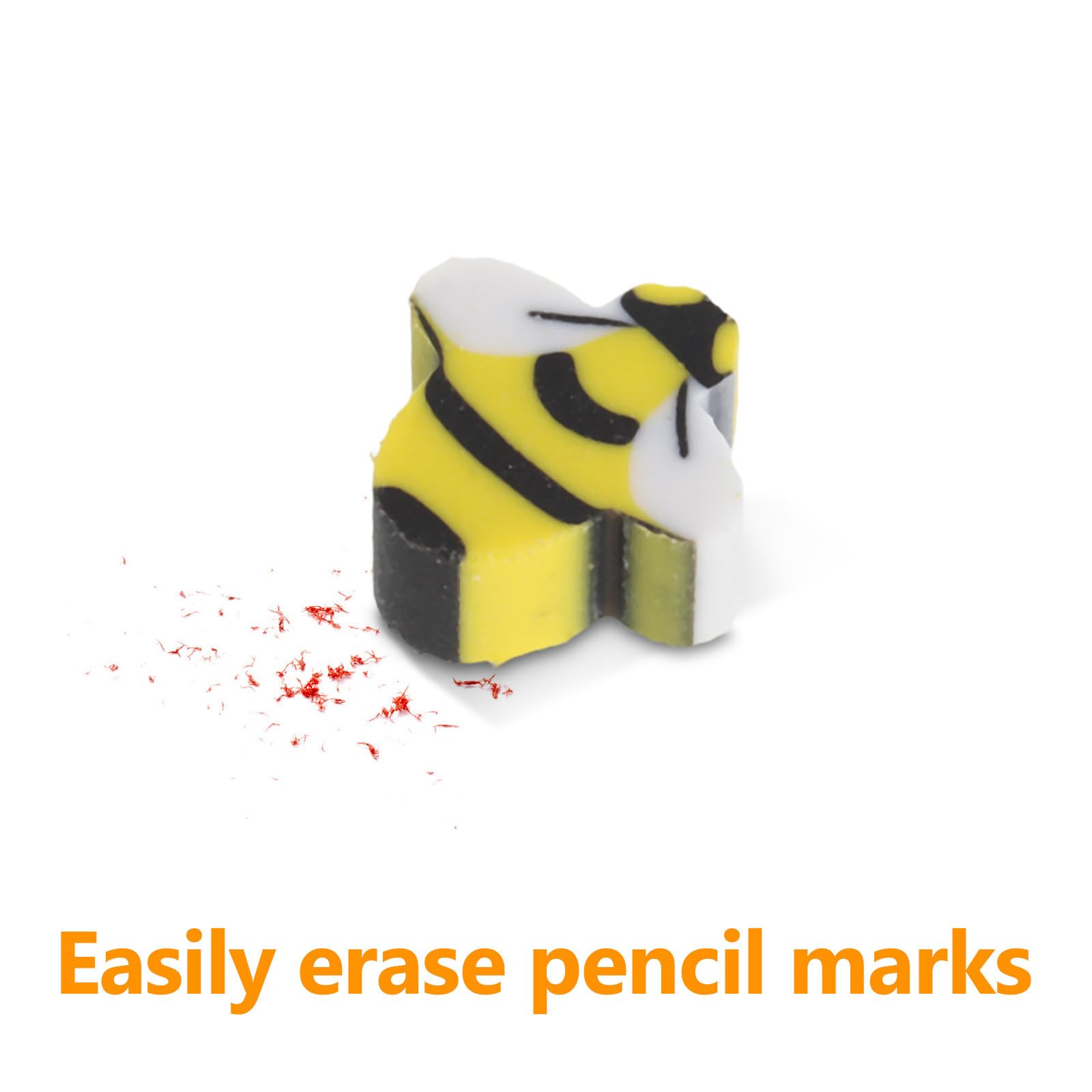TOYANDONA Gomme D'abeille Jaune en Tpr pour Garçon et Filles, Mini Gomme pour École, pour Fournitures Scolaires et Activités Créatives