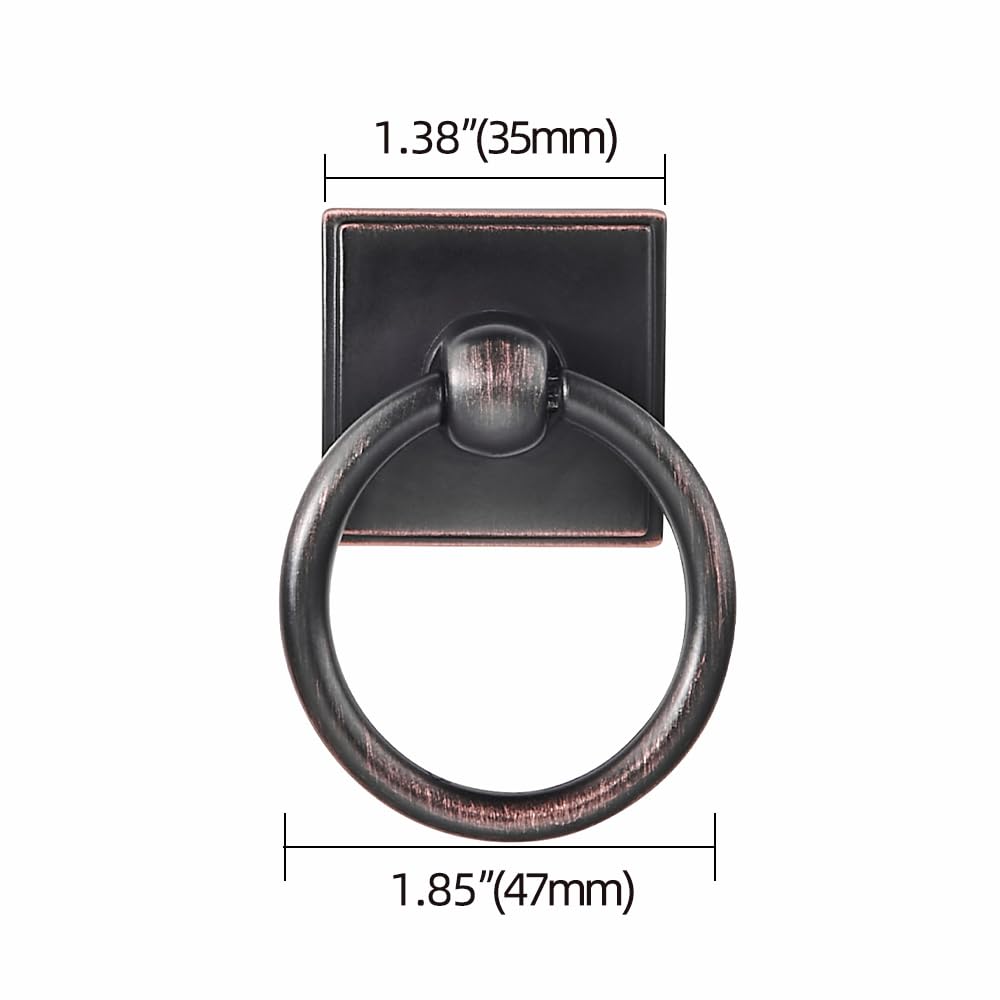 KHTUMEWARE-170104 Oil Rubbed Bronze Cabinet Pulls CTC 47 mm 2-Pack in Oil Rubbed Bronze — KHTUMEWARE