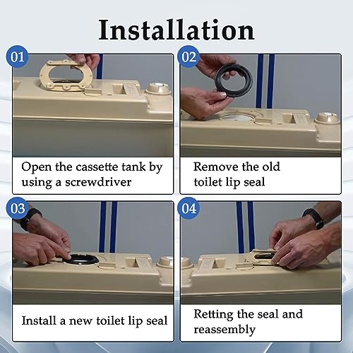 Image of RV Toilet Lip Seal Compatible with Thetford Toilet Porta Potti Cassette C2 C4 Before June 15 2000 Replace# 16175 33331