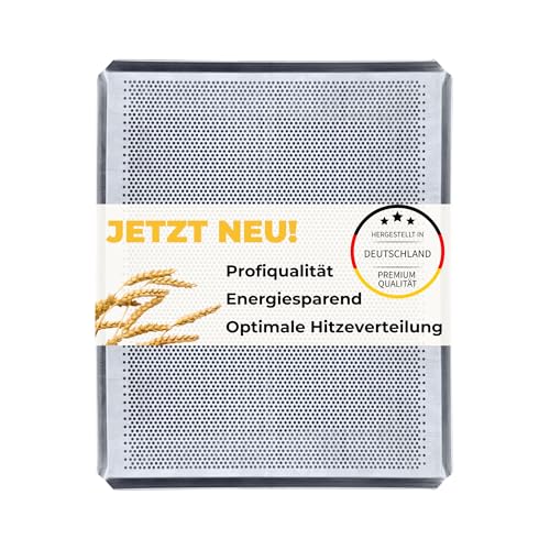 BACKTECHNIK.DE Lochblech 45,5 x 37,5 cm - Backblech gelocht - Kuchenblech - Baguetteblech - Pizzablech für Backofen Bosch Neff Siemens Zenker