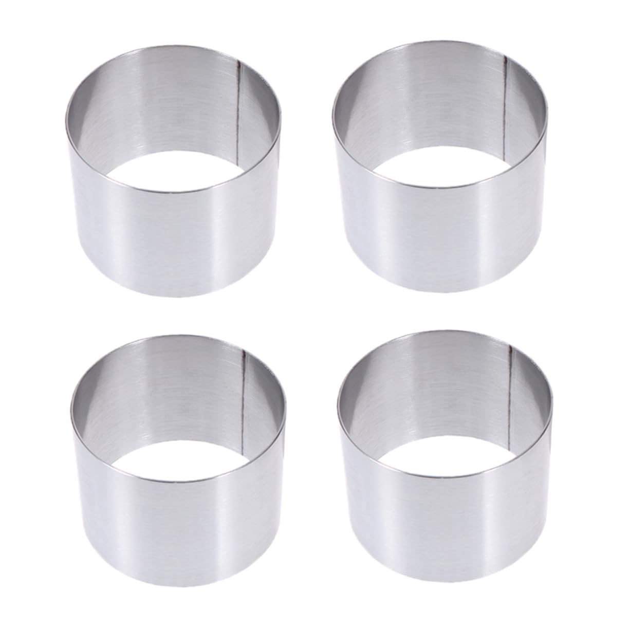 Mikinona 8pcs Round Baking Mold Mini Dessert Mousse Cake Molds Easy to Smooth for Cakes Chocolates and Biscuits