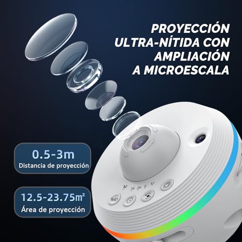 Miniatura 3 de Ainael Proyector Galaxia, Proyector Estrellas Planetario Doméstico Techo Espacial Luz Nocturna Con Tira, Meteor And Galaxy Projector 2 Films Set Para Niños Aultos Regalo