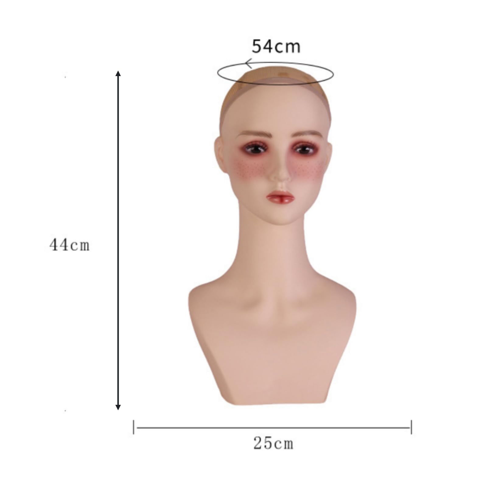 Testa Manichino Parrucca Supporto Busto Espositore Porta Parrucca Modello Spalle PVC Superficie Levigata Adatta per Saloni Negozi Casa Formazione Styling Sessioni Foto Allestimenti Vetrina