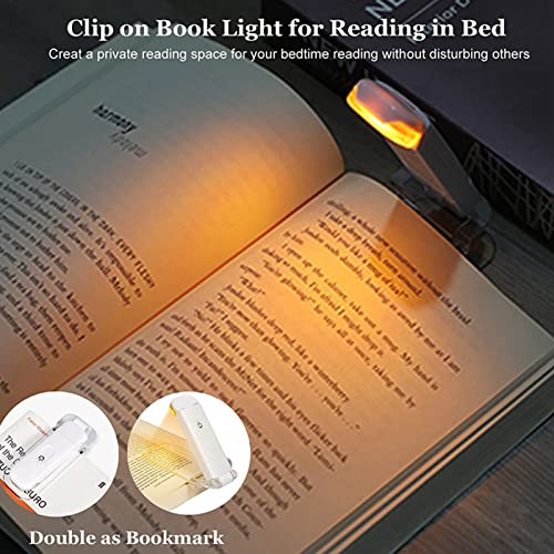 Luz de leitura de livro Luz de marcador USB LED com clipe para luzes de livro Luzes de leitura para