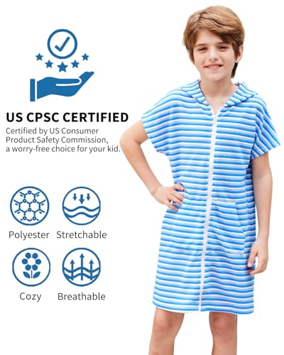 Image of BesserBay Boys Girls Swim Cover Up Terry Cloth Swimwear
