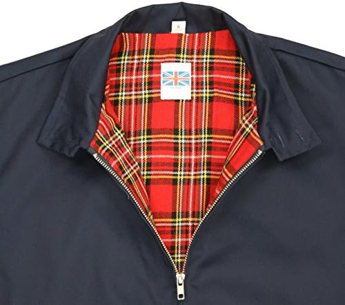 black jacket with tartan inside