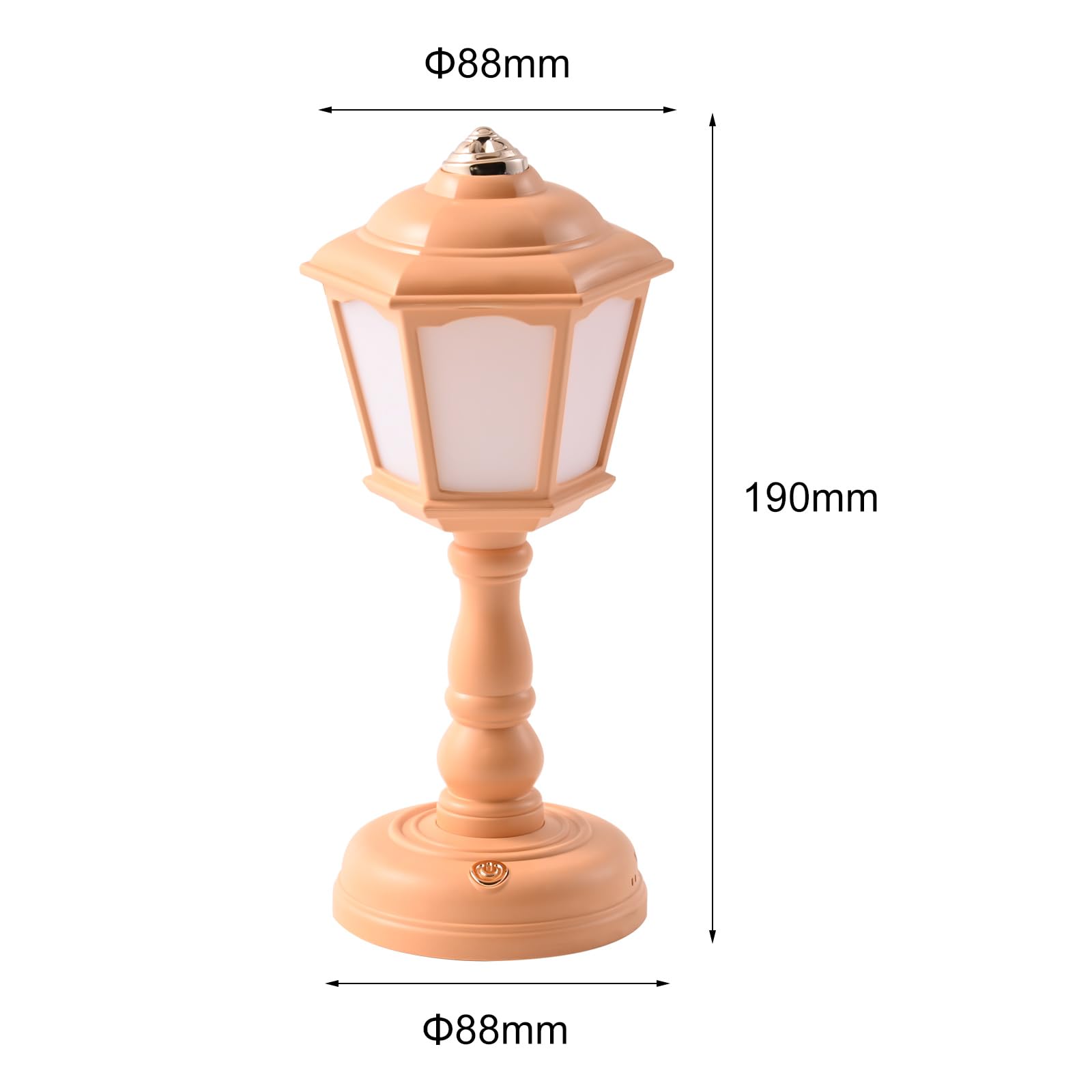 Mini Vintage LED Schreibtischlampe Dimmbar Tisch-Leselampe mit USB-Ladeanschluss, Empfindliche Steuerung, Augenpflegende Bürobeleuchtung - Schön Dekorativ (Gelb)