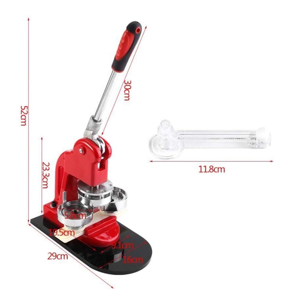 1pc 5.8cm Badge machine Punch Maker presse avec 1000 Bouton Cercle Pièces + Cutter Poudre à embosser