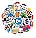 HENJIA Autocollants Programmeur Autocollants Cool pour Bagages Réfrigérateur Ordinateur Portable Guitare Étanche Autocollants 73 Pcs