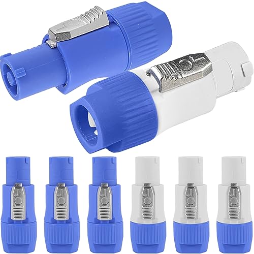 Image of HAAMNING7 for Powercon 3 Pin Speaker Connector AC 250V 20A Plug Male Adapter for Stage Light LED Screen Audio Equipment, for Neutrik NAC3FCA NAC3FCB NAC3MA-1 NAC3MPB-1, 8 Pcs