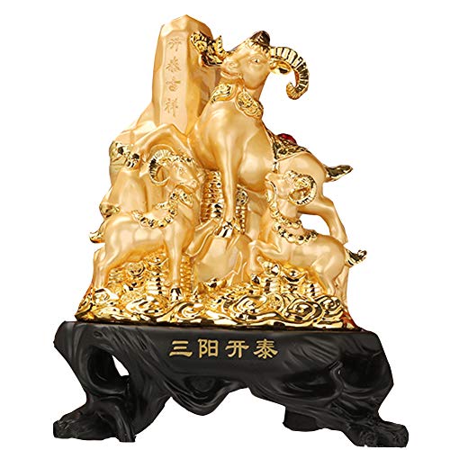 Figurines de Mouton Feng Shui et sculptures pour table de bureau