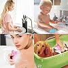 TDHDIKE Silicone Body Scrubber Loofah - Set of 3 Soft Exfoliating Body Bath Shower Scrubber Loofsh Brush for Sensitive Kids Women Men All Kinds of Skin