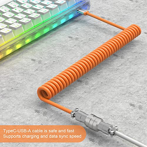 XINMENG X MAMBASNAKE C01 Coiled Keyboard Cable, Type-C to USB-A HyperSpeed Line with 8KHz Return Rate - Image 3
