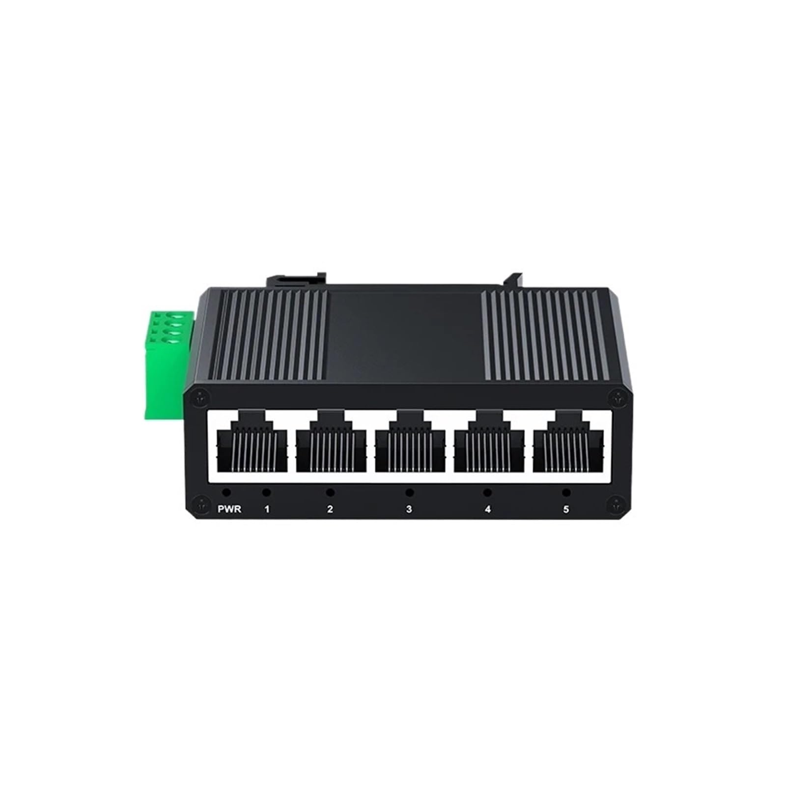 Switch Industriale Gigabit a 5 Porte 1000...*Mbps Mini Switch Ethernet di Rete Plug And Play Montato su Guida Protezione IP40