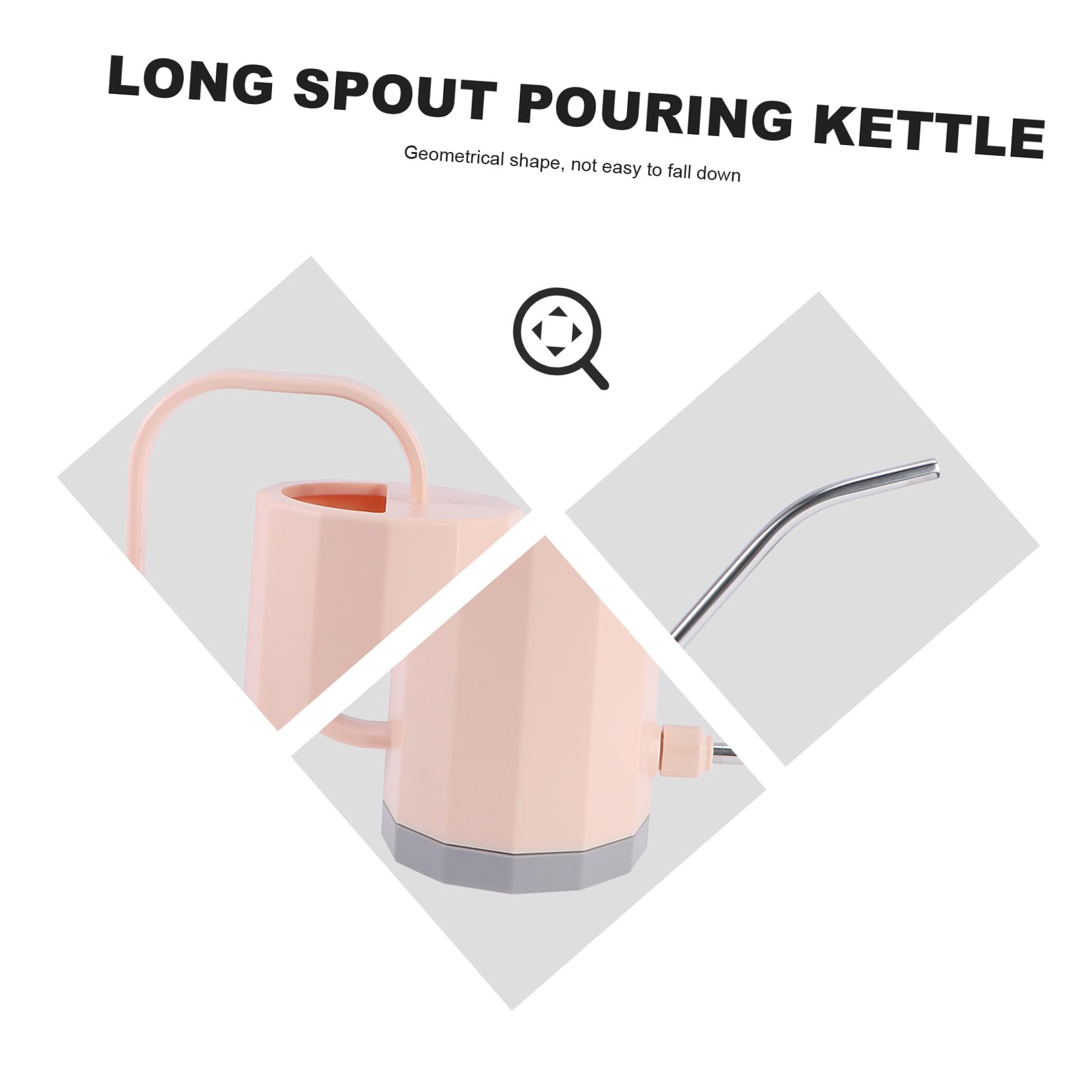 UPKOCH 2 Annaffiatoi Per Cactus Con Manico Con Beccuccio Lungo E Collo D'Oca Per Interni Portatili Da Giardino Contenitori Per Acqua Succulente Da Campeggio Rosa
