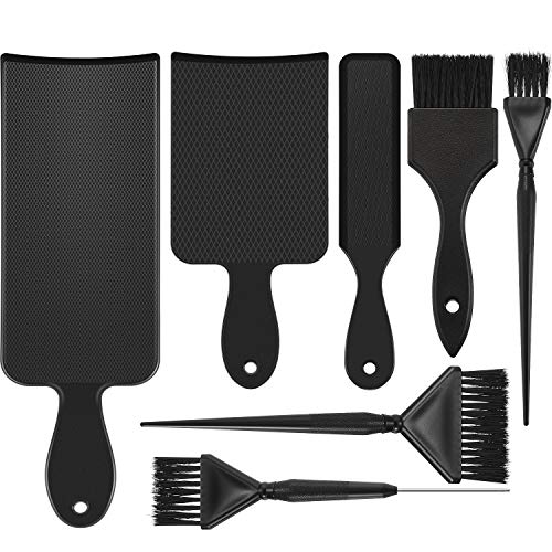 7 Pieces Hair Dye Coloring Kit, Includes 3 Highlighting Paddle Board Balayage Board and 4 Hair Dye Tinting Brush for Hair Coloring Bleaching Salon DIY Home Hair Dryers