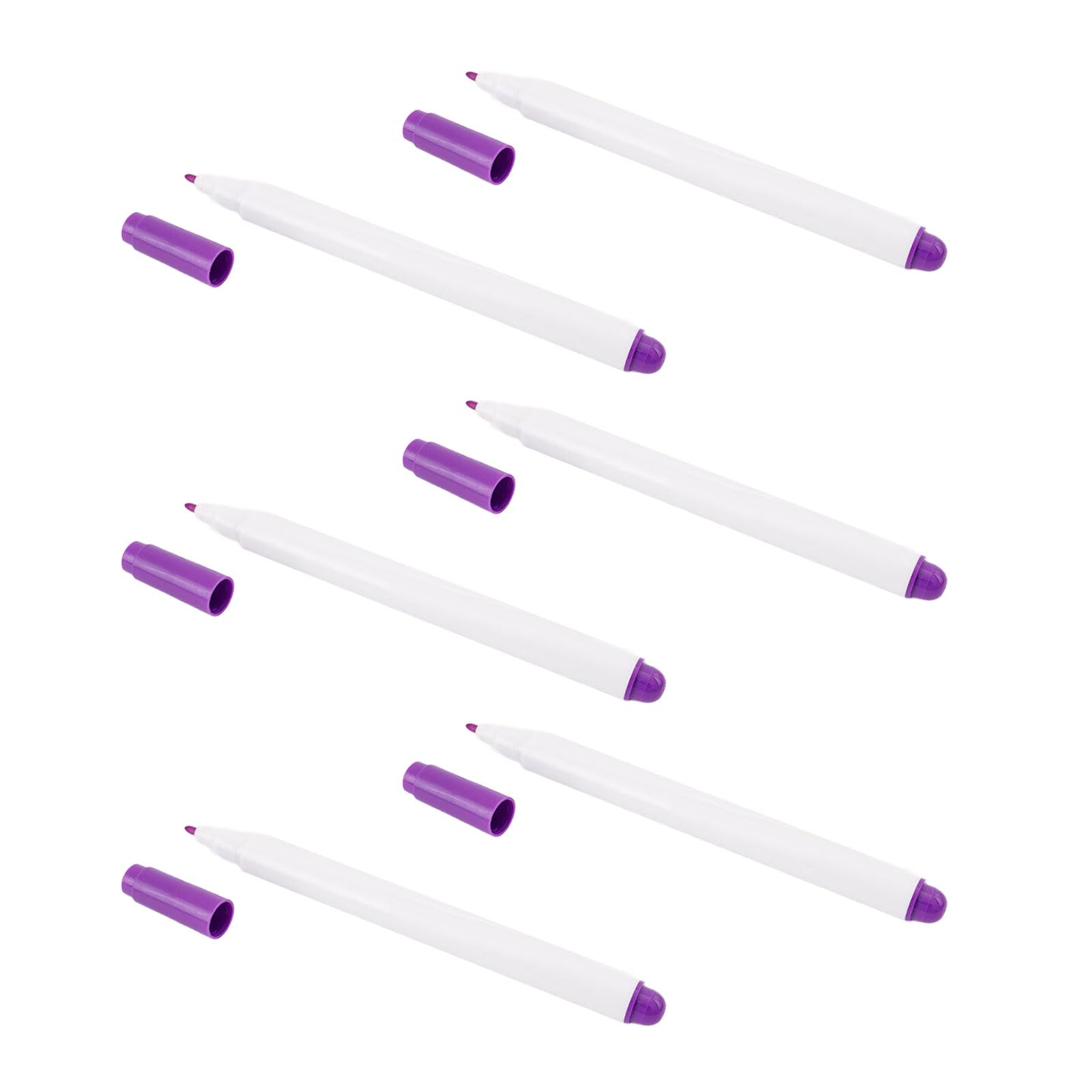 Xjdzineq 6Pcs Air Erasable Fabric Pen (1mm or 0.5mm) Water Soluble Fabric Marker Fine Point for Sewing Marking and Craft Project Fine Tip Sewing Marker