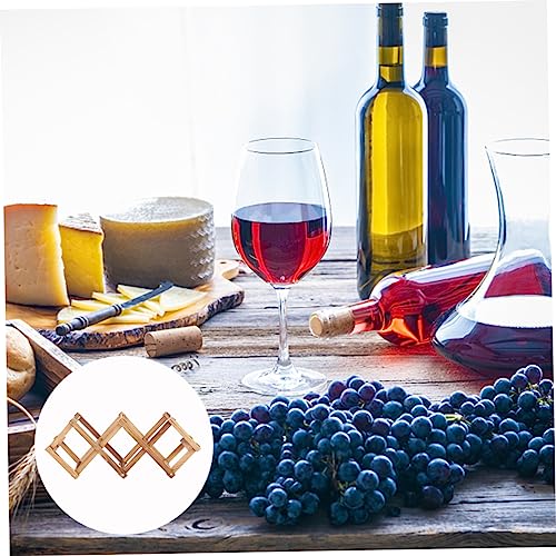 Soporte moderno para botellas de vino diseño geométrico plegable miniatura 5