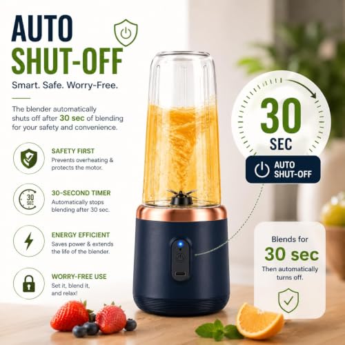 K K KAATH KOH LIFESTYLE Rechargeable Mini Blender Bottle, 1 Pieces - Image 3