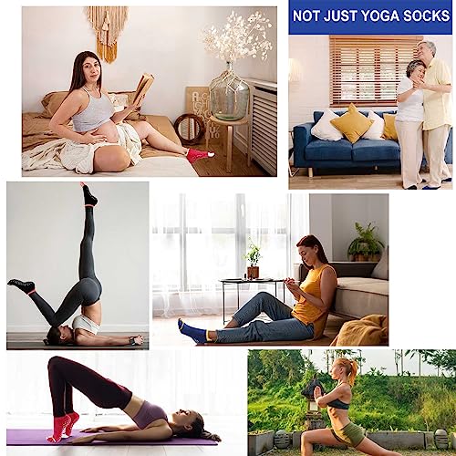 Artfasion 3 Pairs Pilates Socks With Grips For Women, Yoga Socks Non Slip Toe Socks For Ballet Barre Home Hospital #TOP6