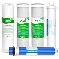 Vegebe 1-5 Stage 100 GPD RO Water Filter Set Replacement Fit for APEC Reverse Osmosis System (1/4" Output)