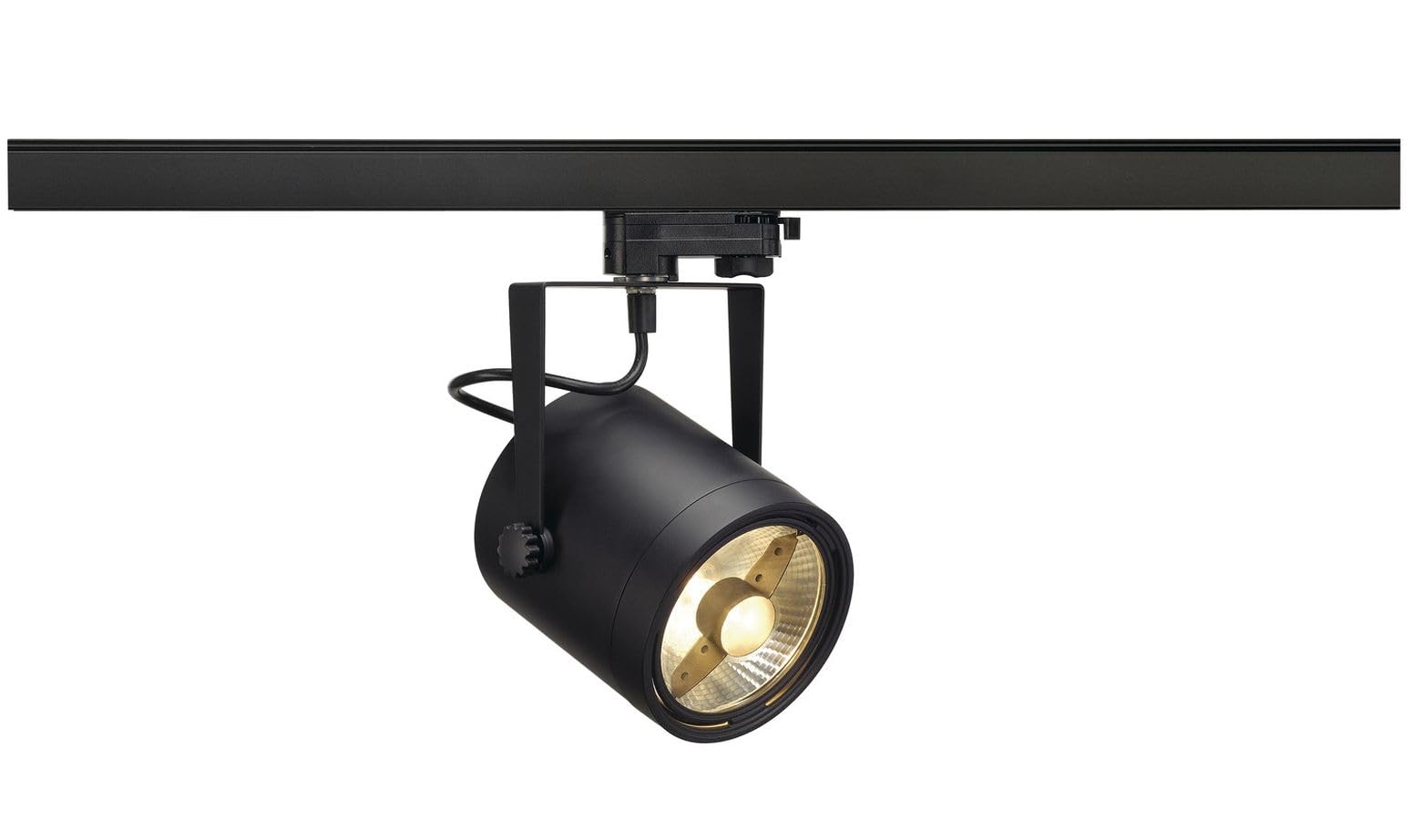 SLV EURO SPOT LED 3-Phasen-Strahler GU10 schwarz max. 75W inkl. Adapter für Hochvolt-Stromschiene