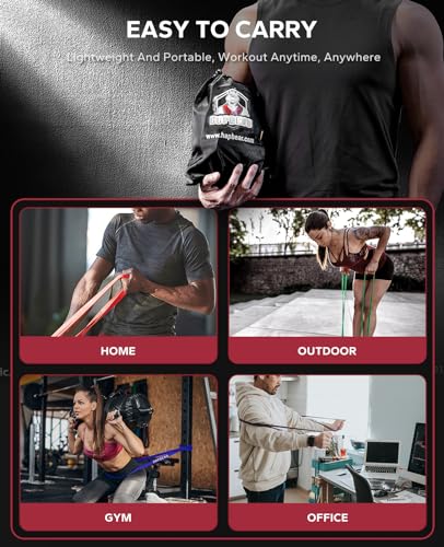 Image of HAPBEAR Pull Up Assistance Bands - Pull Up Bands - Resistance Bands - Exercise Bands Resistance Bands Set - Workout Bands for Working Out, Stretching, Muscle Training