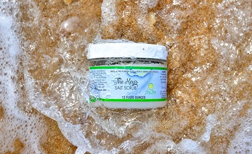 The Keys Salt Scrub -Sea Salt Scrub - Exfoliating Body Scrub with Wooden Spoon - Moisturizing Exfoliator for Hands, Foot, Bath, (12 Ounce (Pack of 1), Key Lime) - Image 9
