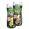 Sprout Organic Baby Food, Stage 2 Snacks, Carrot Mango and Apple Kale Plant Power Baby Puffs Variety Pack, 1.5 Oz Canister (6 Count)